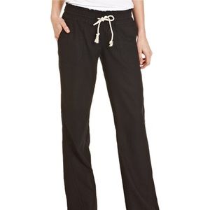 Roxy Black Beach Linen Pants